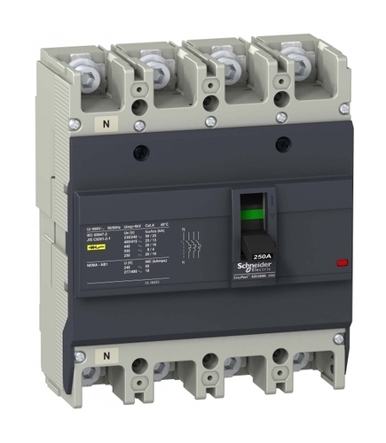 Силовой автомат Schneider Electric Easypact EZC 250, TM-D, 25кА, 4P, 63А