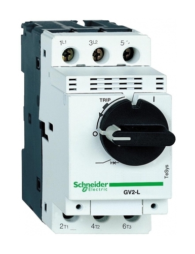 Силовой автомат для защиты двигателя Schneider Electric TeSys GV2 6.3А 3P, магнитный расцепитель
