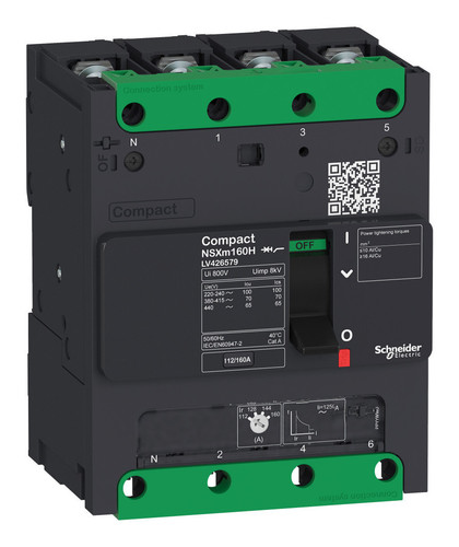 Силовой автомат Schneider Electric Compact NSXm, 25кА, 4P, 125А