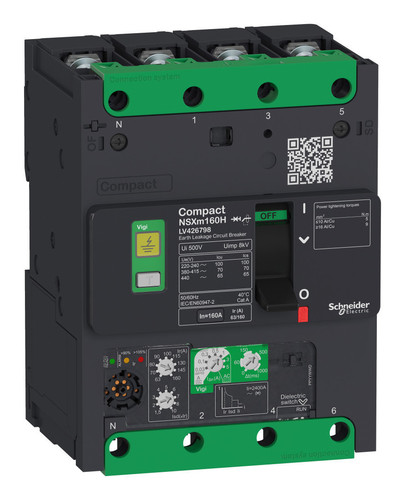 Силовой автомат Schneider Electric Compact NSX, 16кА, 4P, 160А