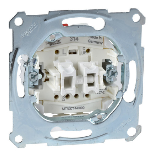 Механизм выключателя для жалюзи с фиксацией с дополнительным контактом Schneider Electric Коллекции Merten