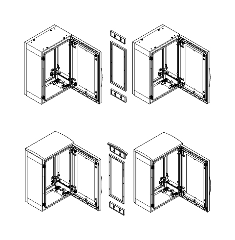 КОМПЛЕКТ ДЛЯ СОЕДИНЕННИЯ ШКАФОВ PLA15x4