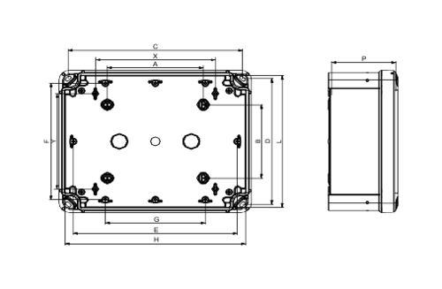 ПЛАСТ.КОРОБКА 116X74X62 PK-UL IP66