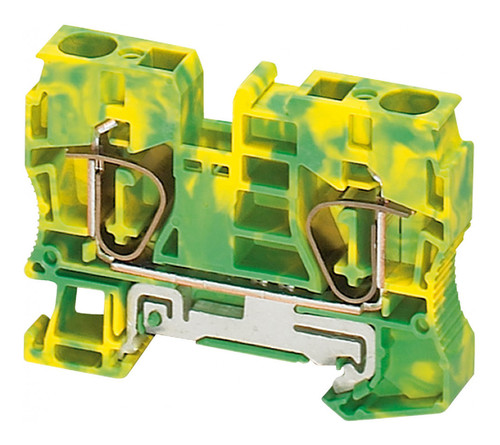 Пружинная клемма для заземления Schneider Electric TERMINAL 10 мм², желто-зеленый, NSYTRR102PE
