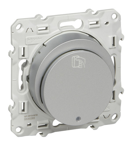 Карточный выключатель с индикацией Schneider Electric ODACE, механический, алюминий