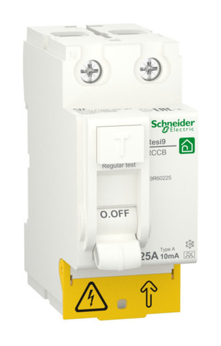 УЗО Schneider Electric Resi9 2P 25А, 10 мА ( A ), R9R60225