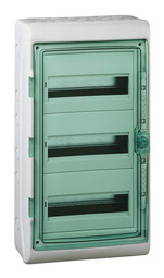 Распределительный шкаф KAEDRA, 54 мод., IP65, навесной, пластик, зеленая дверь