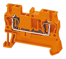 Клеммник пружинный проходной Linergy TR 2,5 мм², оранжевый, NSYTRR22AR
